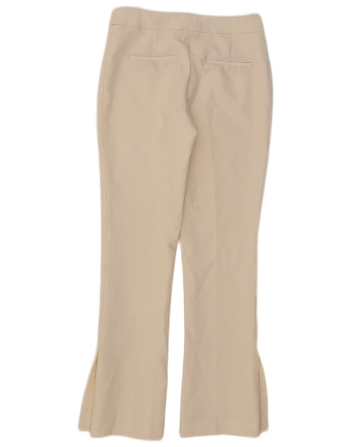 Zara Γυναικείο Bootcut Casual Παντελόνι Medium W28 L32 Λευκό Πολυεστέρας