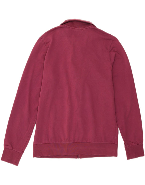 Lotto Γυναικεία φόρμα αθλητικής φόρμας γραφικά Top Jacket UK 14 μεγάλο βαμβακερό μπορντό