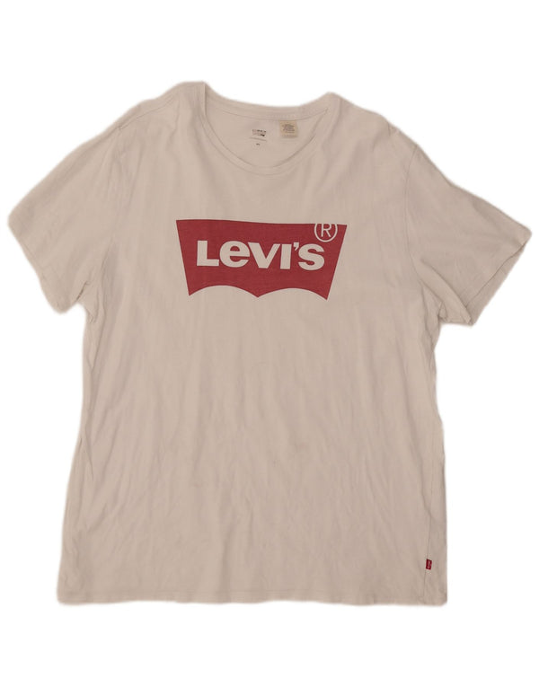 Γυναικείο γραφικό μπλουζάκι LEVI'S Top UK 20 2XL Λευκό