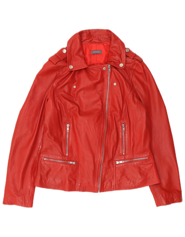 Vintage Γυναικείο Biker Jacket UK 16 Large Red Leather
