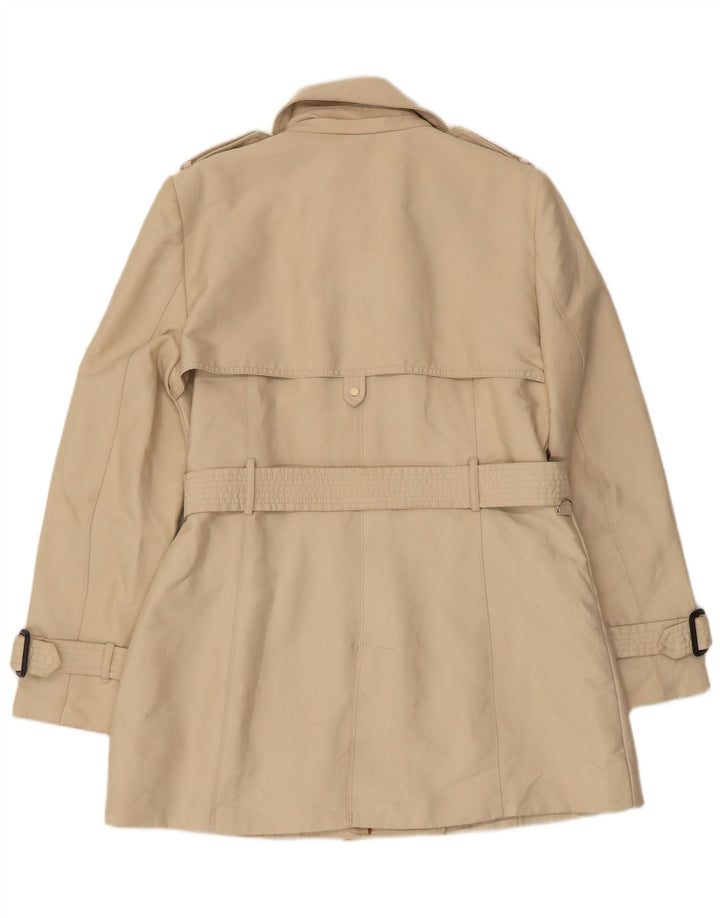 Zara Γυναικεία καμπαρντίνα με διπλό στήθος UK 18 XL Beige Polyester