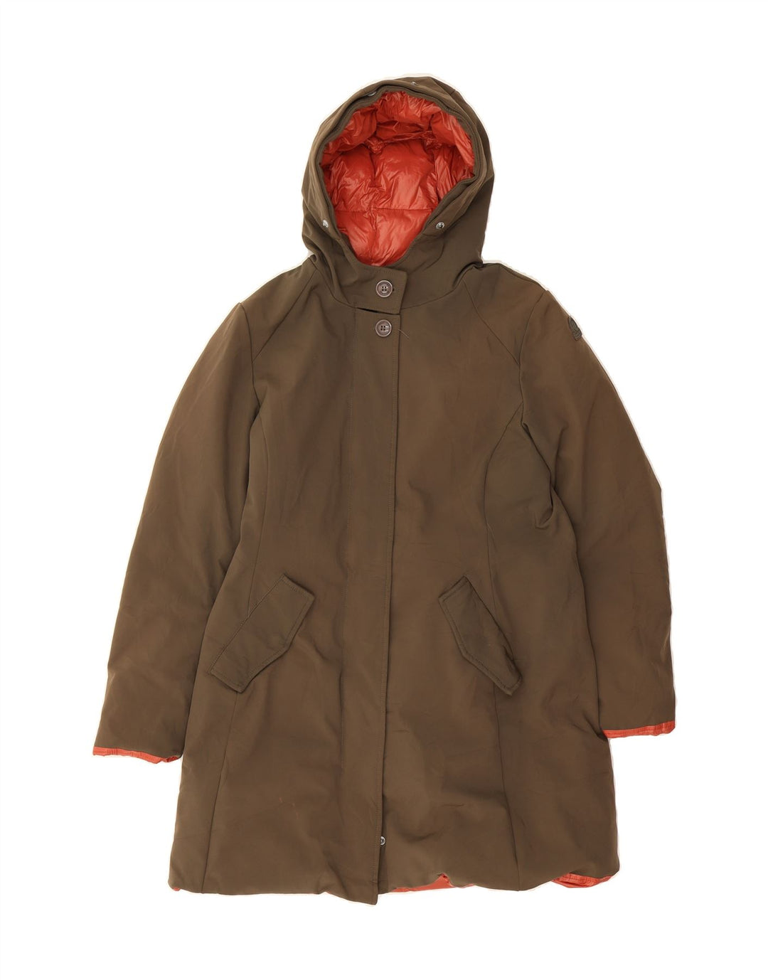 INVICTA Womens Hooded Padded Coat UK 16 Large Khaki Vintage Invicta and Second-Hand Invicta from Messina Hembry 