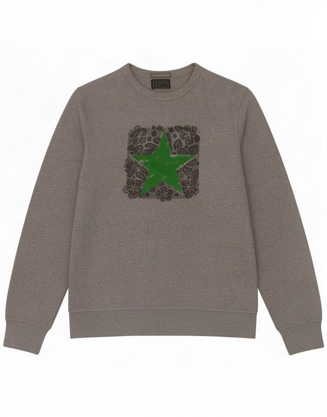 Ανδρική γραφική φούτερ Converse Jumper Medium Grey Flecked
