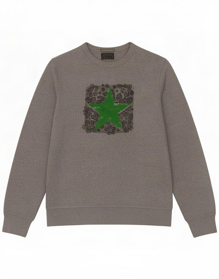 Ανδρική γραφική φούτερ Converse Jumper Medium Grey Flecked