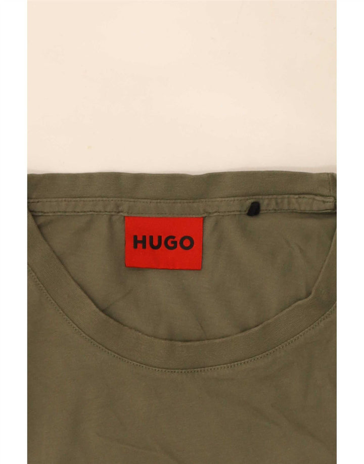 Ανδρικό γραφικό T-Shirt Hugo Boss Top Large Khaki