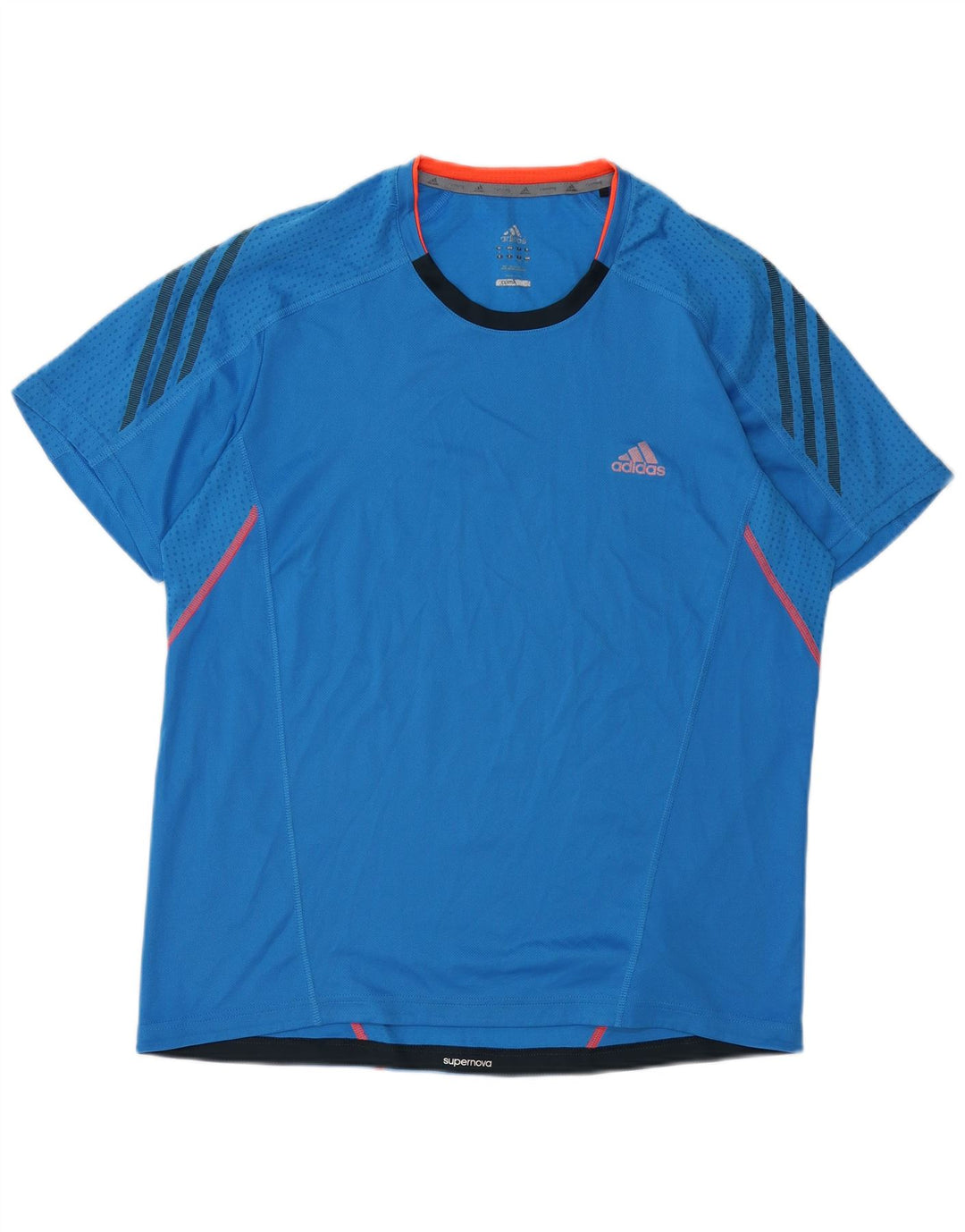 Ανδρικό T-Shirt Climalite ADIDAS Top Large Blue Polyester