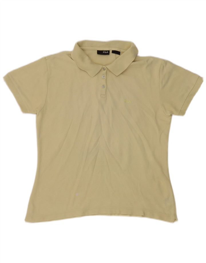 Fila γυναικείο μπλουζάκι πόλο UK 14 Medium Yellow
