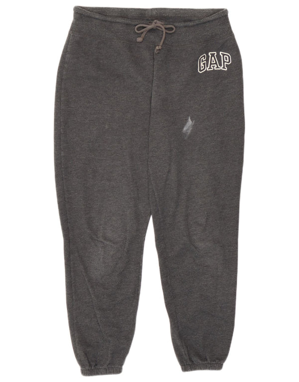 Gap Womens Graphic Tracksuit Trousers Joggers UK 14 Medium  Grey Cotton