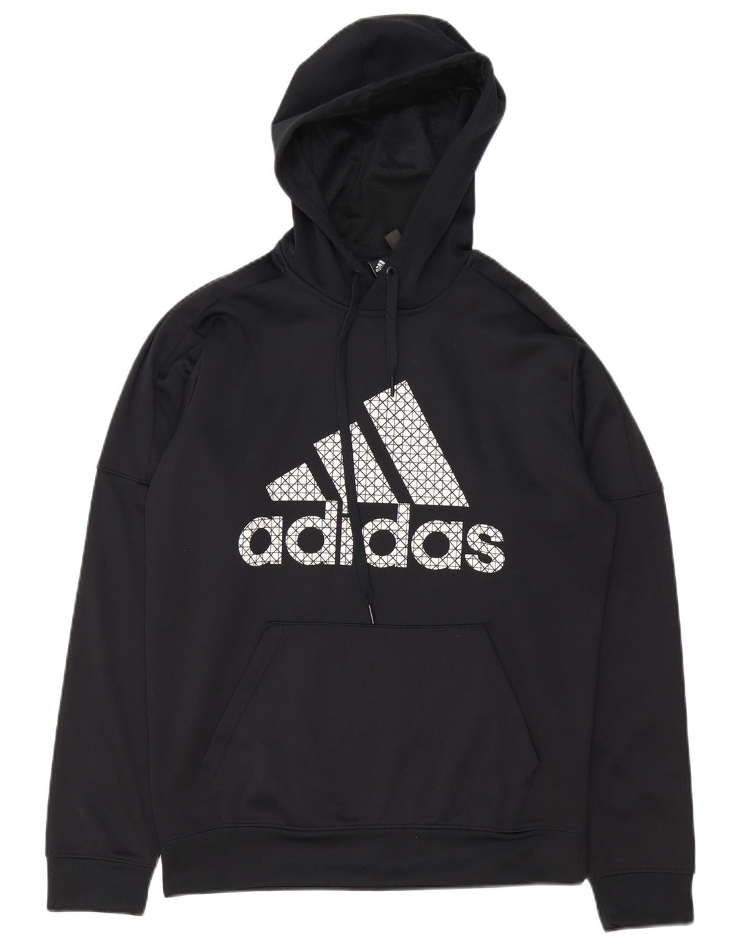 ADIDAS Mens Climawarm Graphic Hoodie Jumper Μεσαίο Μαύρο Πολυεστέρας