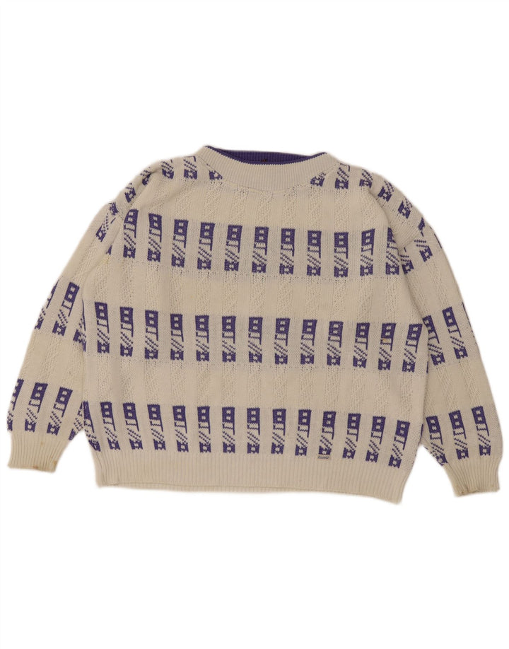 Ανδρικό πουλόβερ Eisbar Crew Neck Jumper XL Λευκό γεωμετρικό