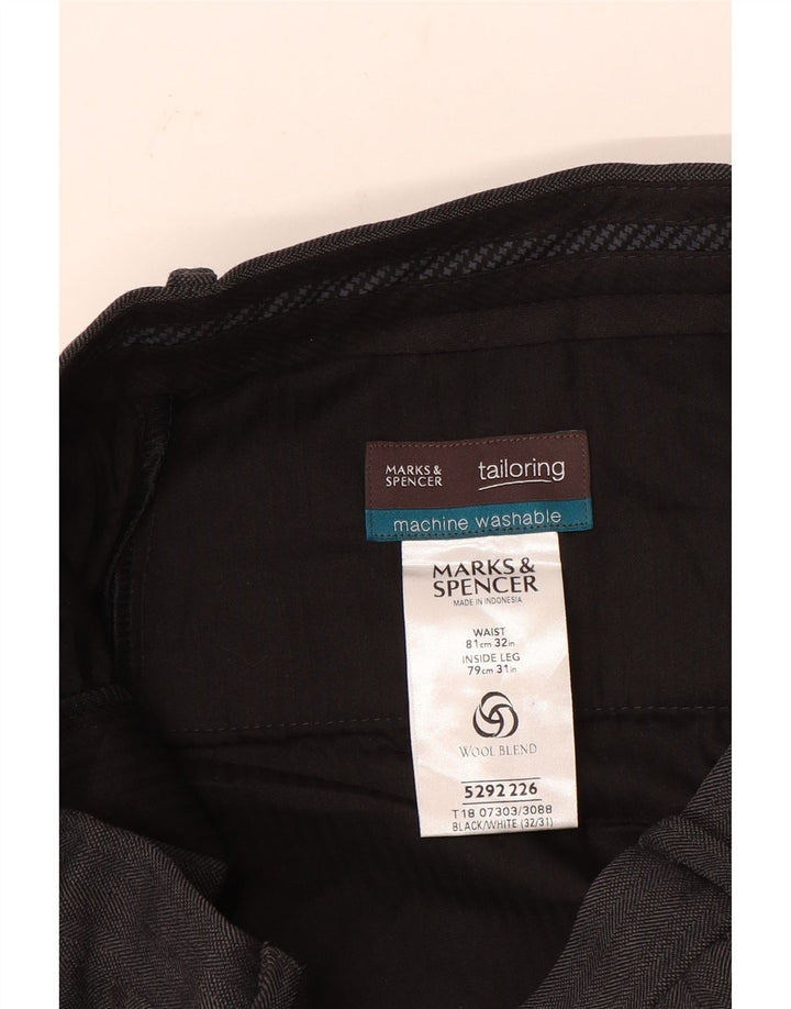 Marks & Spencer Ανδρικό ίσιο παντελόνι W32 L31 Γκρι Πολυεστέρας