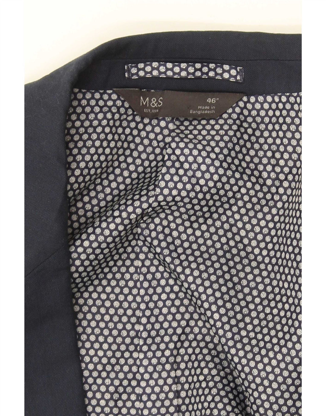 Marks & Spencer Ανδρικό μπλέιζερ 2 κουμπιών μπουφάν UK 46 XL Navy Blue