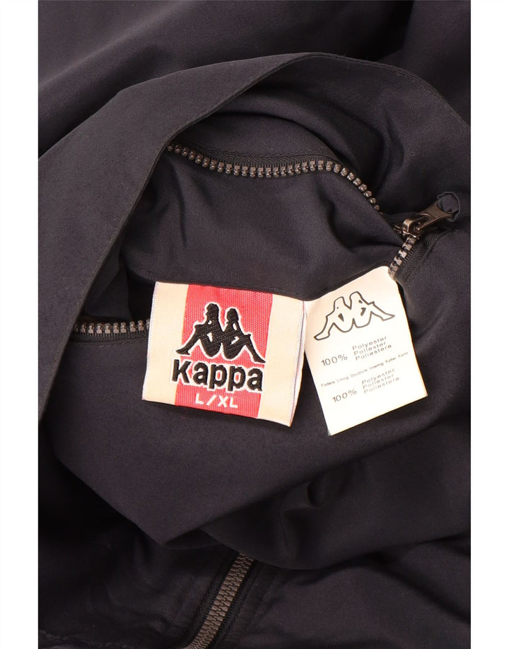 Kappa Ανδρικό αναστρέψιμο μπουφάν με κουκούλα UK 40 Large Navy Blue Polyester
