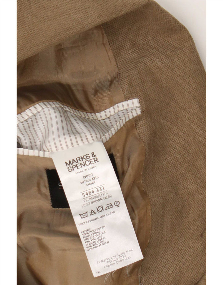 Marks & Spencer Ανδρικό μπουφάν blazer UK 42 μεγάλο μπεζ πολυεστέρα