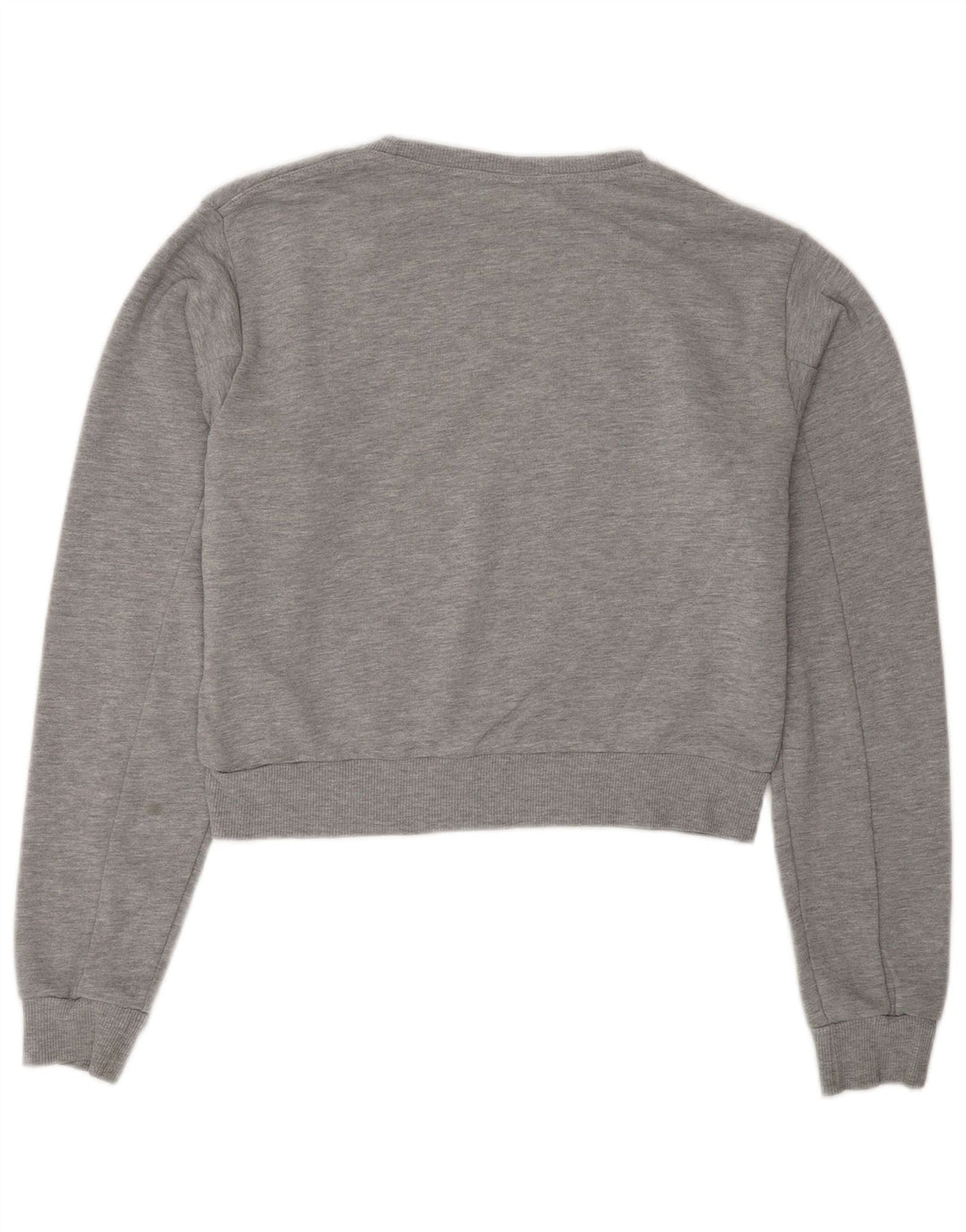 CHIARA FERRAGNI Womens Oversized Crop Sweatshirt Jumper UK 10 Small Grey