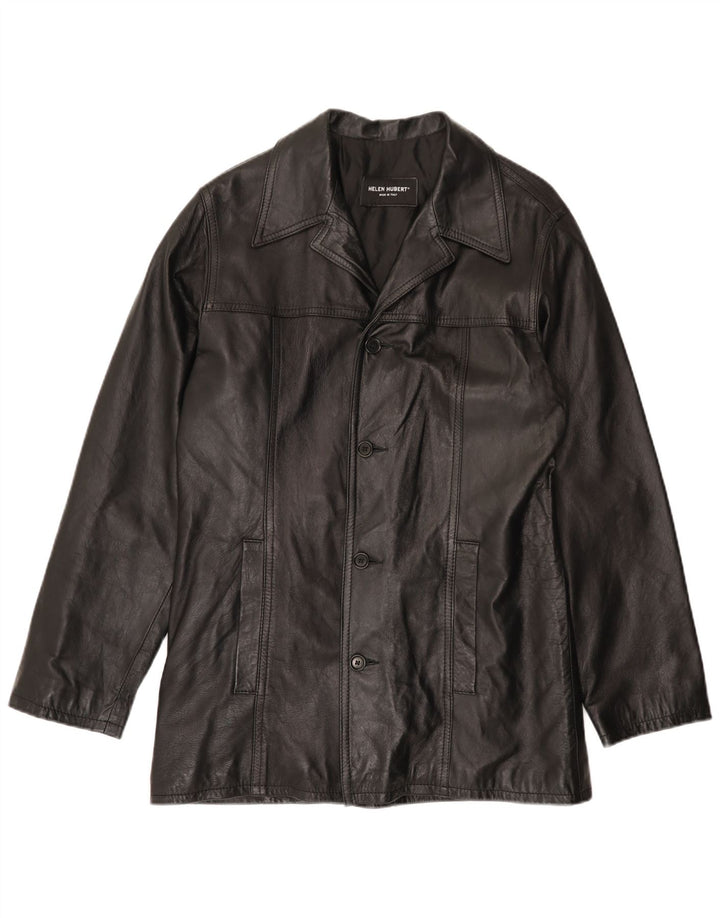 HELEN HUBERT Ανδρικό Δερμάτινο Μπουφάν UK 38 Medium Black Leather