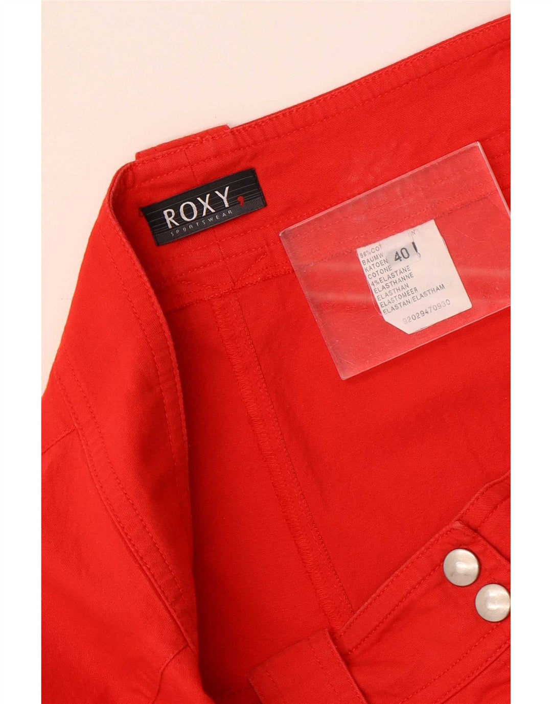 Roxy γυναικείο ίσιο κομμένο παντελόνι EU 40 Medium W30 L23 κόκκινο βαμβακερό