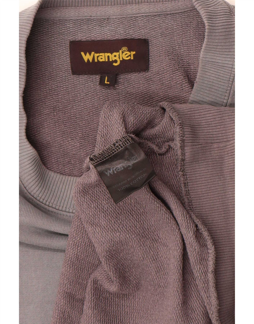 Ανδρικό γραφικό φούτερ Wrangler Jumper μεγάλο γκρι βαμβακερό