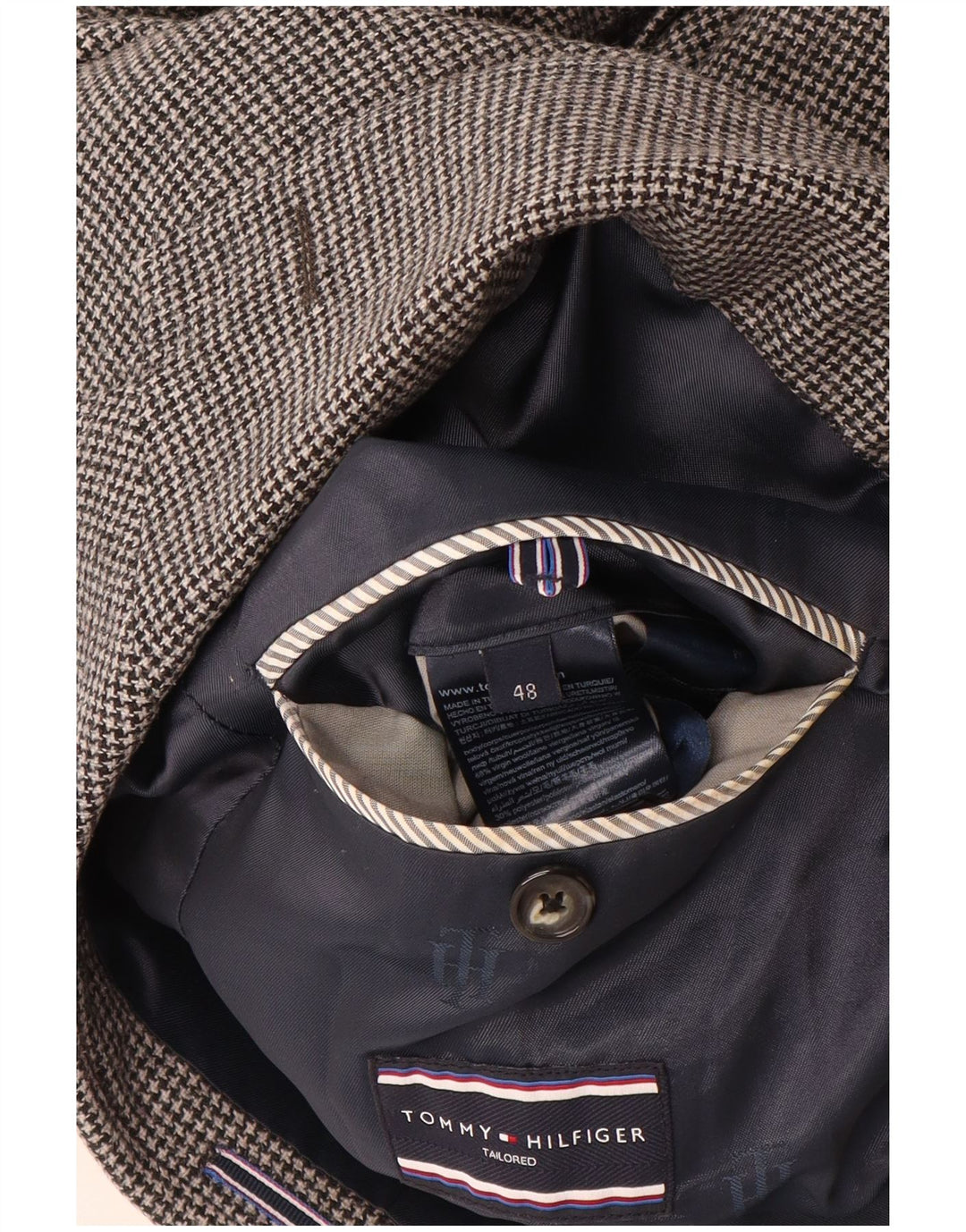 TOMMY HILFIGER Ανδρικό σακάκι σακάκι IT 48 Medium Grey Houndstooth