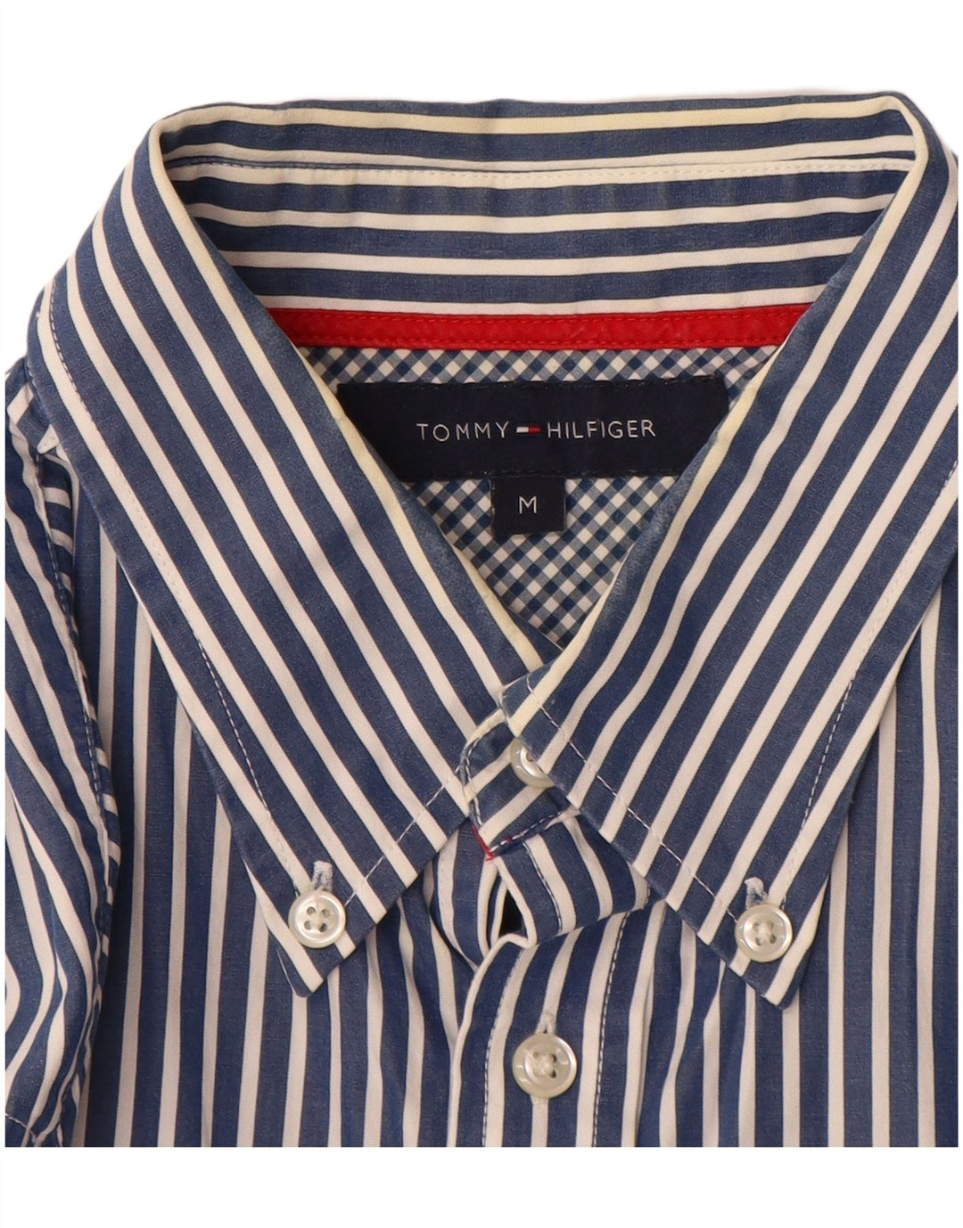 Ανδρικό πουκάμισο Tommy Hilfiger, Βαμβακερό με μεσαίο μπλε ρίγες
