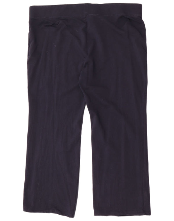 Marks & Spencer Γυναικεία φόρμα παντελόνια UK 20 2XL Navy Blue Cotton