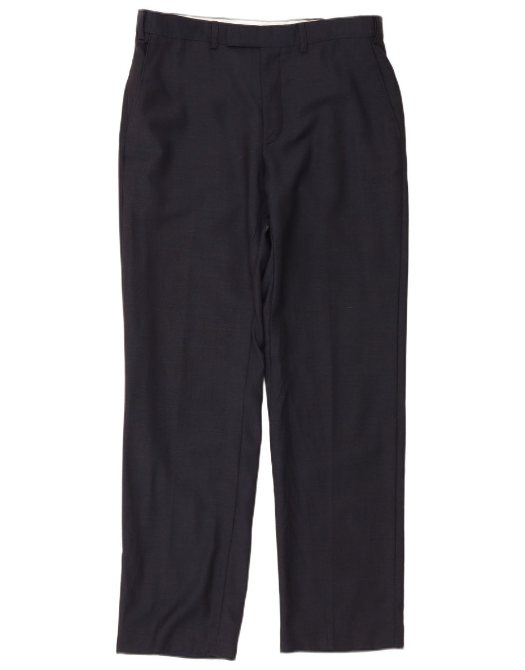 Ανδρικό ίσιο παντελόνι Marks & Spencer W32 L31 Navy Blue Wool