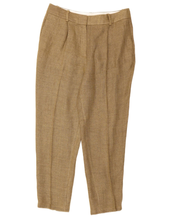 Massimo Dutti Γυναικείο ψηλόμεσο παντελόνι Chino EU 40 Medium W30 L26 καφέ