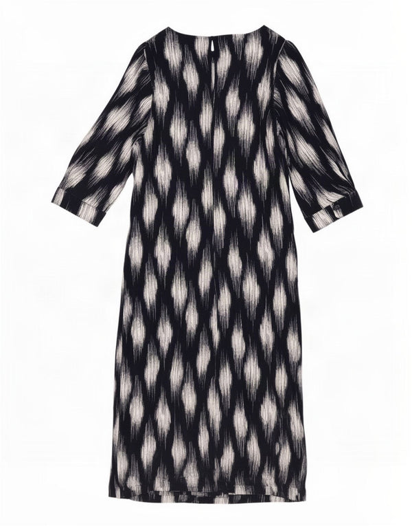 Marks & Spencer Γυναικείο Maxi Φόρεμα 3/4 UK 16 Large Navy Blue Ikat
