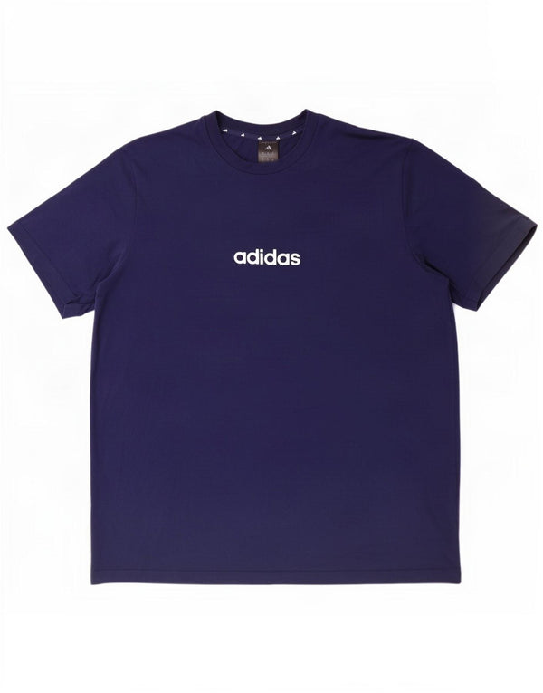 Ανδρικό γραφικό T-Shirt Adidas Top XL Navy Blue Cotton