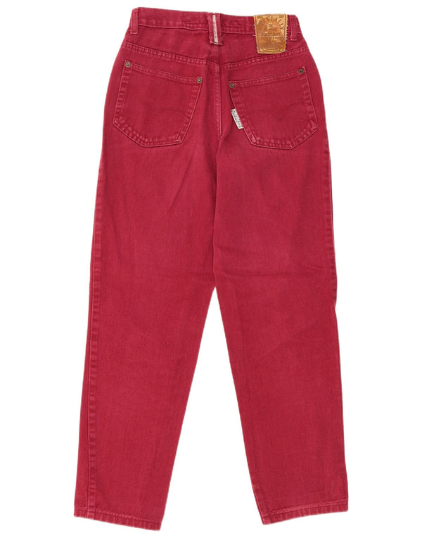 Vintage γυναικείο κωνικό τζιν W26 L29, βαμβακερό μπορντό