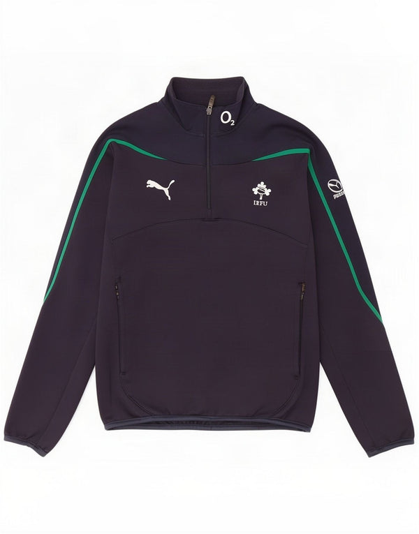 Puma Ανδρικό φούτερ με φερμουάρ IRFU Jumper Small Navy Blue Polyester