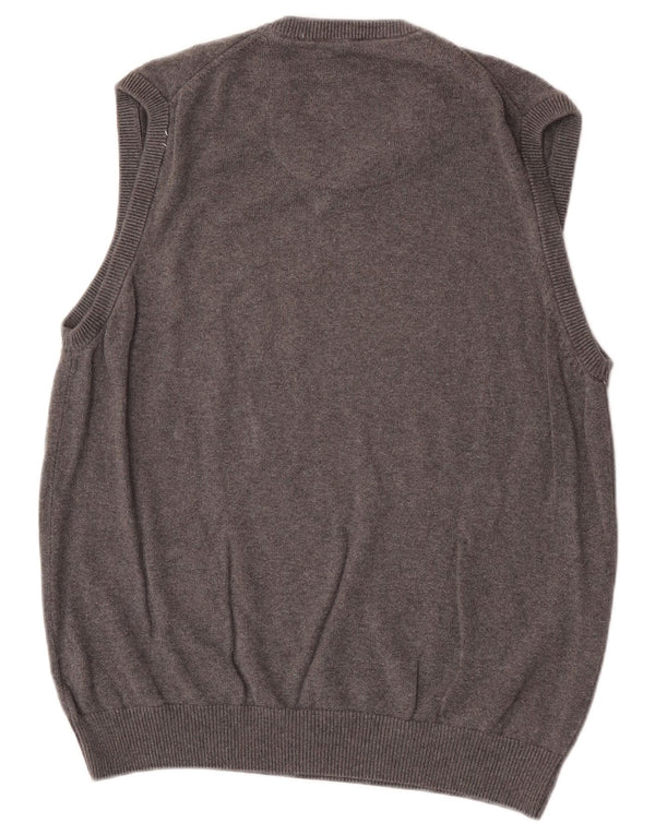 Marks & Spencer Mens Regular Fit Vest Tank Top Medium Grey Cotton