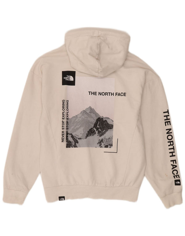 The North Face Γυναικείο Γραφικό Hoodie Jumper UK 14 Μεσαίο λευκό βαμβακερό