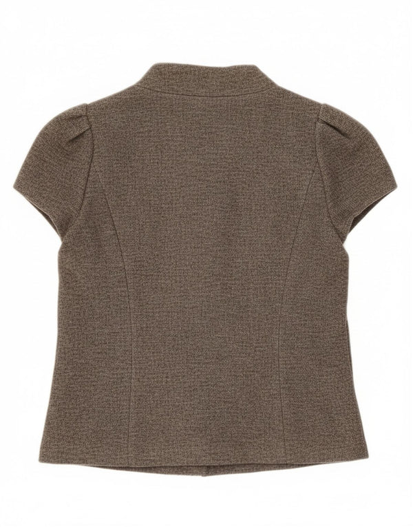 Γυναικείο κοντομάνικο σακάκι μπλέιζερ Rene Lezard EU 36 Small Grey Wool