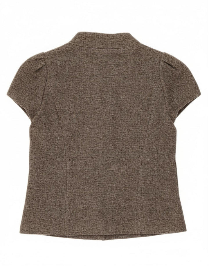 Γυναικείο κοντομάνικο σακάκι μπλέιζερ Rene Lezard EU 36 Small Grey Wool