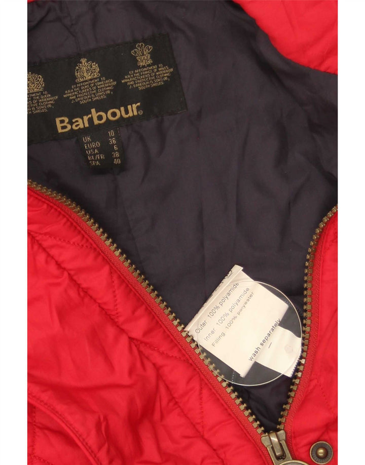 Γυναικείο καπιτονέ μπουφάν Barbour UK 10 Small Red Polyamide
