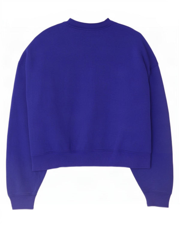 Adidas Γυναικεία φούτερ μεγάλου μεγέθους Jumper UK 12/14 μεσαίο μπλε βαμβακερό