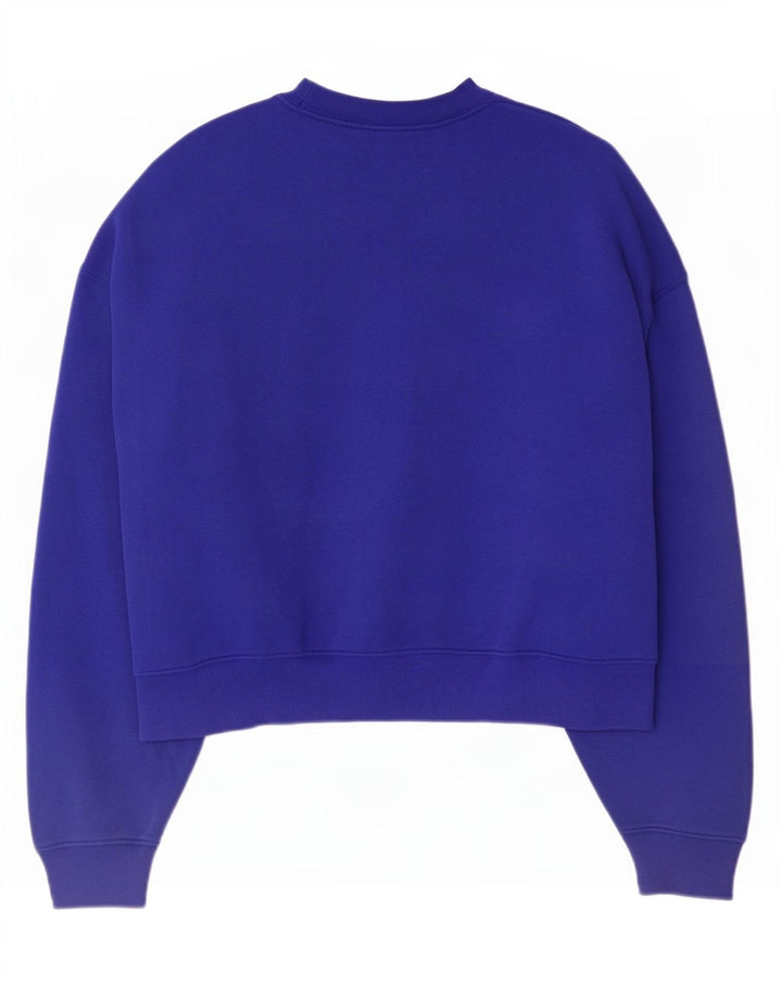Adidas Γυναικεία φούτερ μεγάλου μεγέθους Jumper UK 12/14 μεσαίο μπλε βαμβακερό