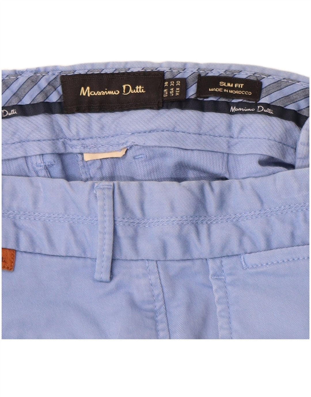 MASSIMO DUTTI Ανδρικό παντελόνι Chino Slim Fit EU 38 Small W30 L30 Blue