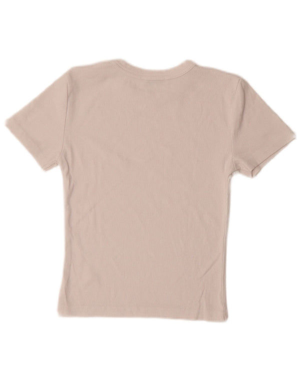 Zara Γυναικείο T-Shirt T-Shirt Top UK 12 Medium White