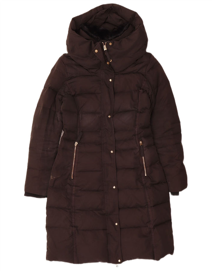 Zara Γυναικείο μπουφάν με κουκούλα UK 10 Small Black Polyester