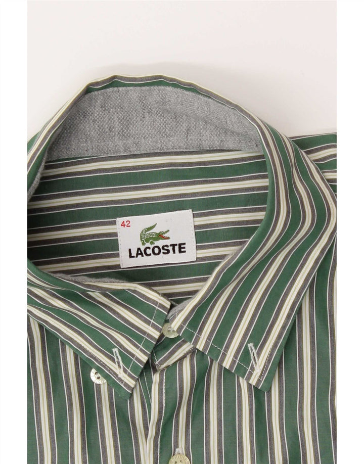 Ανδρικό πουκάμισο Lacoste Μέγεθος 42 Μεγάλο Πράσινο Ριγέ