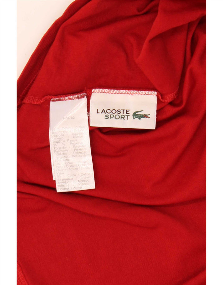 Ανδρικό γραφικό μπλουζάκι Lacoste Top size 3 Μικρό κόκκινο βαμβακερό