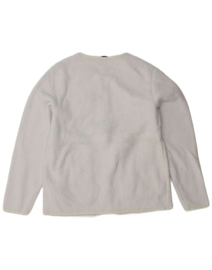 MARKS & SPENCER Γυναικείο Fleece Jacket UK 10 Small White Polyester