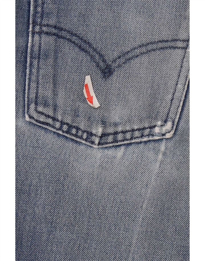 Levi's Womens Distressed Straight Jeans W28 L32 Blue Cotton