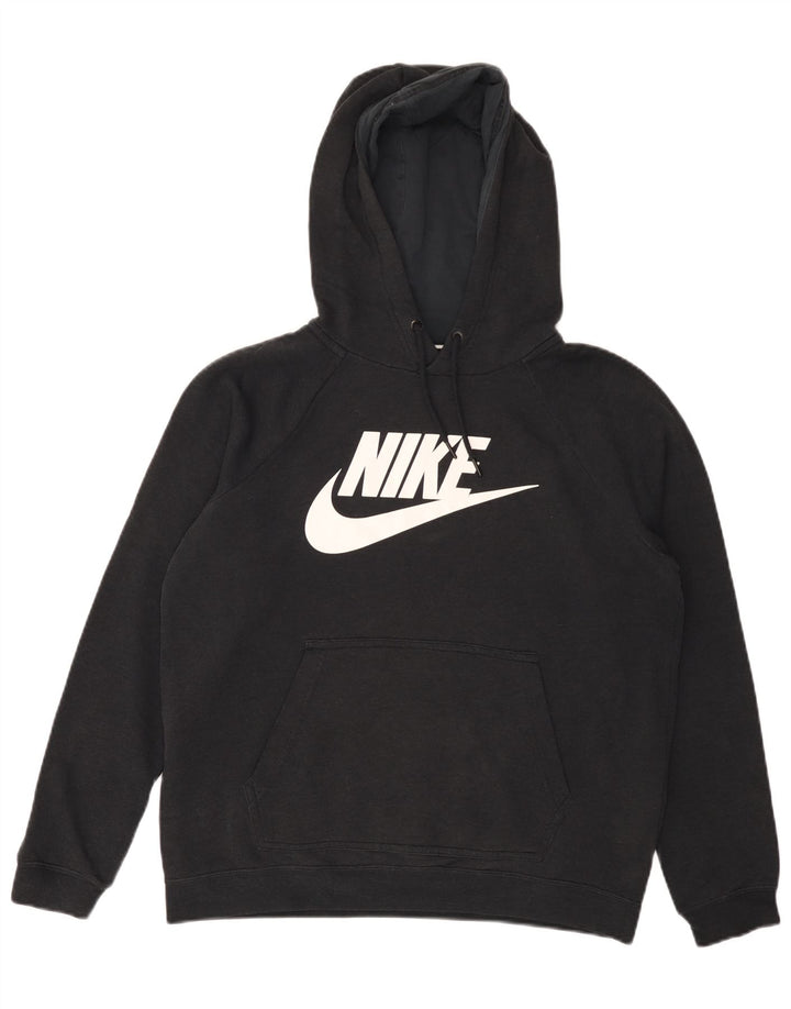 Ανδρικό γραφικό φούτερ NIKE, μεσαίο μαύρο βαμβακερό