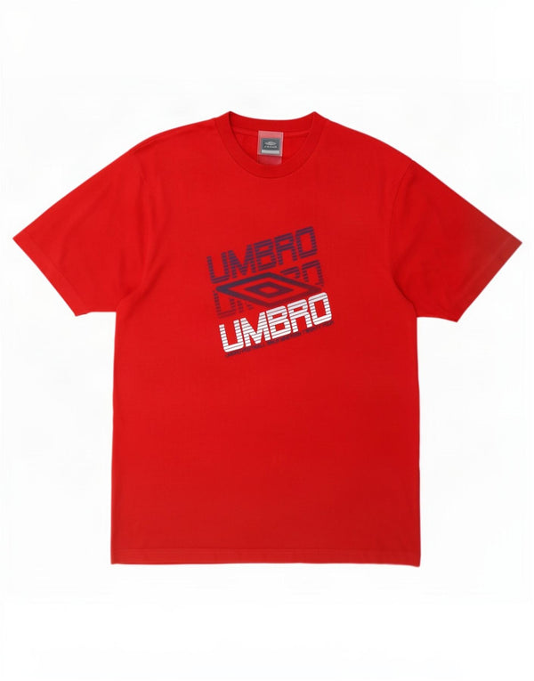 Ανδρικό γραφικό T-Shirt Umbro Top Large Red Polyester
