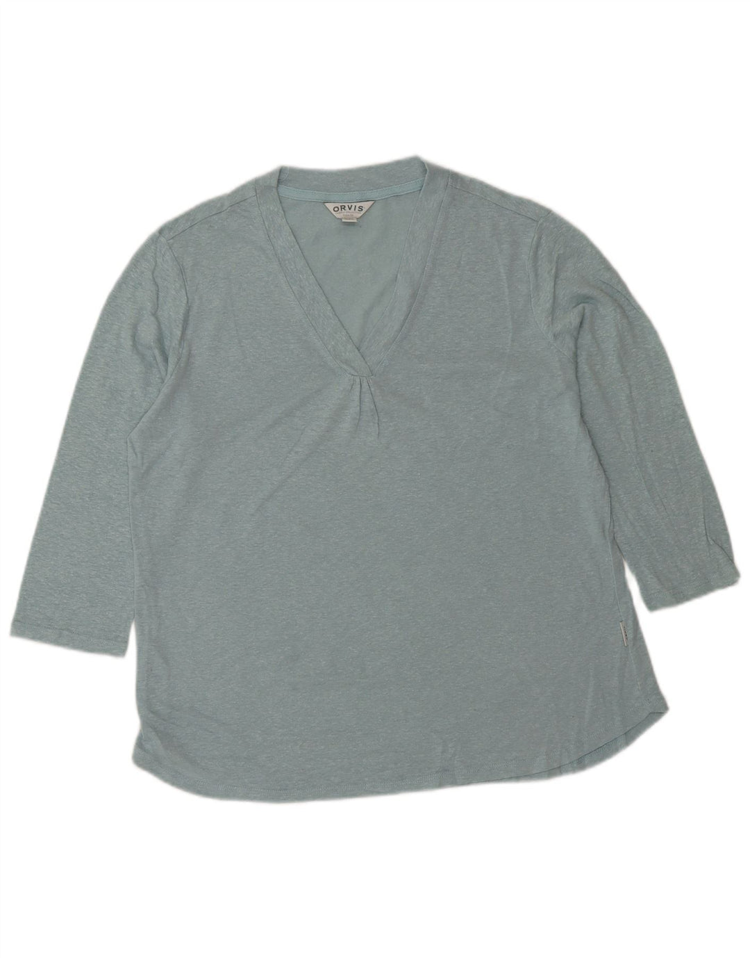 ORVIS Γυναικείο Oversized Top 3/4 μανίκι UK 10 Small Blue