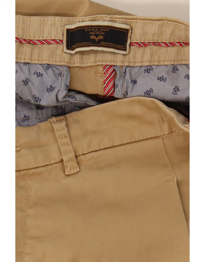 Zara Ανδρικό Slim Chino Παντελόνι EU 40 Medium W31 L32 Beige