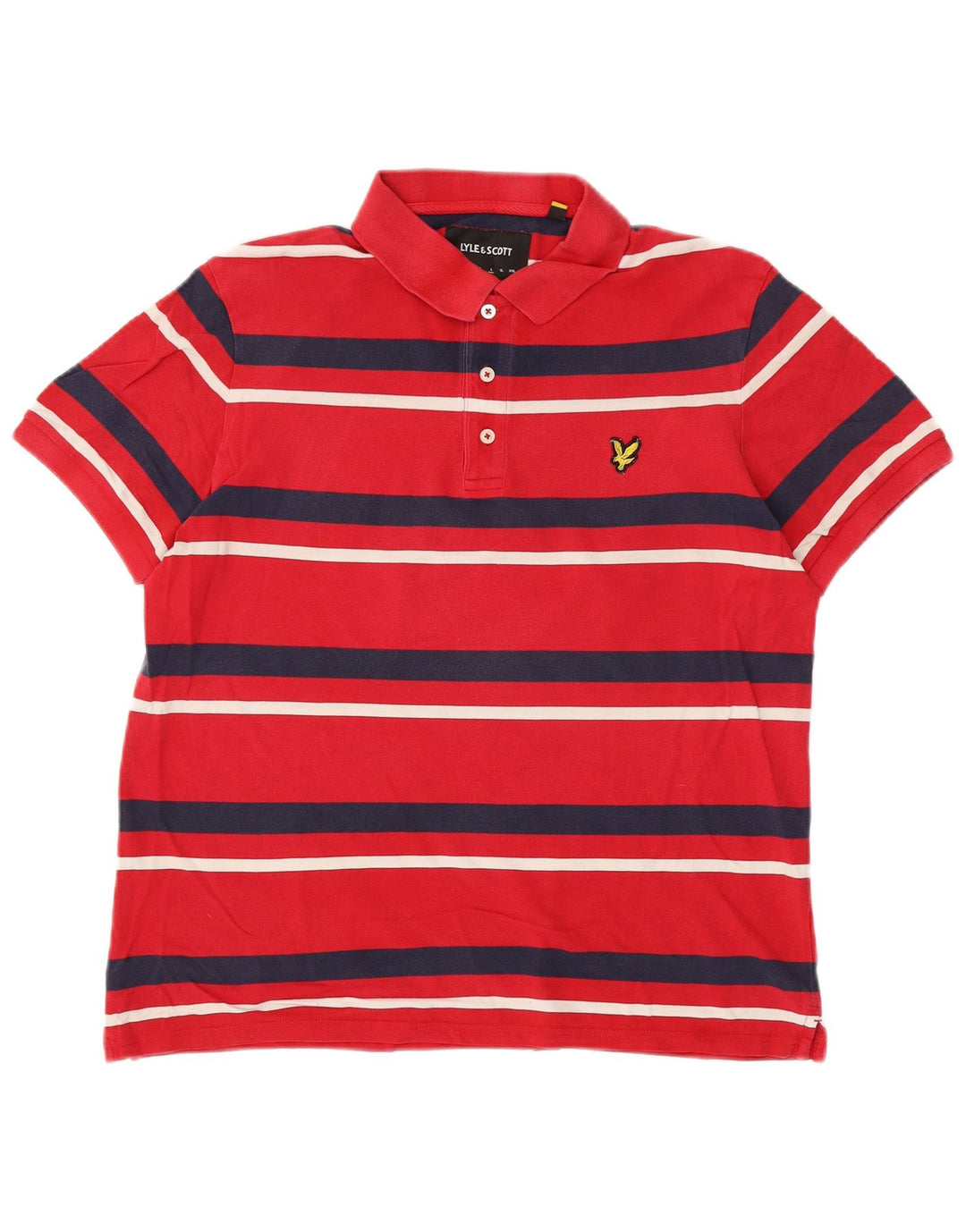 Ανδρικό πουκάμισο πόλο Lyle & Scott, μεγάλο κόκκινο ριγέ βαμβακερό